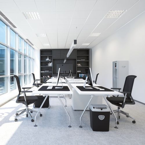 Controsoffitto in acciaio - ESCAPE - Atena spa - a quadrotte / per ufficio / per sala conferenze