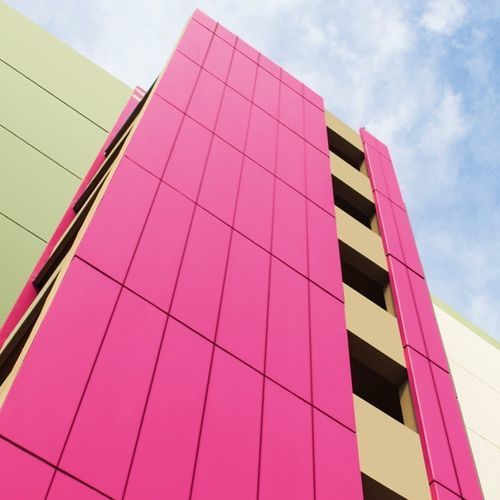 Facciata ventilata in alluminio - LINE UP - Atena spa - colorata