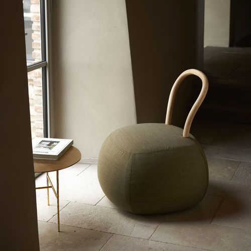 Pouf contemporaneo - YUM YUM  - OPINION CIATTI - in tessuto / in pelle / tondo