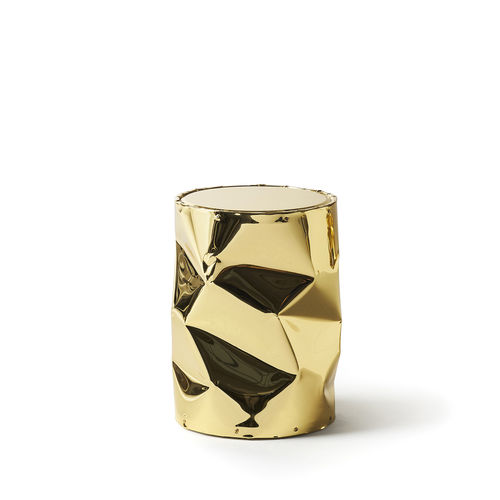 Sgabello design originale - TAB.U - OPINION CIATTI - in alluminio / con base centrale / fatto a mano
