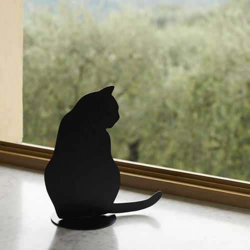 Scultura in acciaio - OMBRES DE CHATS - OPINION CIATTI - da appoggio / nera / animale