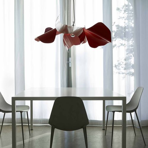 Lampada a sospensione - PAPAVERO RAGGIANTE - OPINION CIATTI - in acciaio laccato / in acciaio inossidabile lucido / design originale