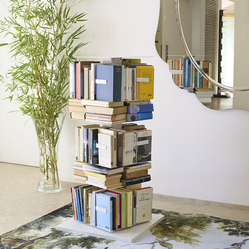 Libreria contemporanea - PTOLOMEO X4 - OPINION CIATTI - in acciaio inox verniciato / in acciaio inossidabile lucido / girevole