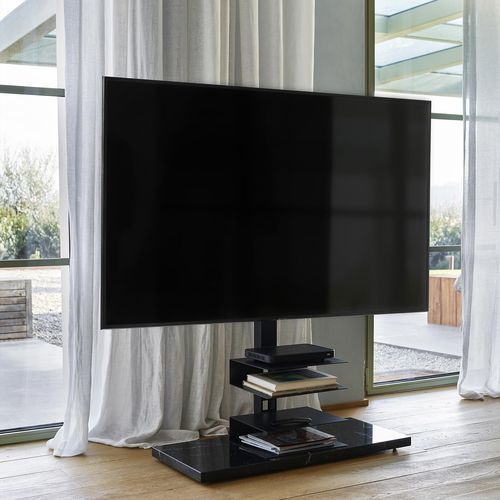 Supporto per TV da terra contemporaneo - PTOLOMEO - OPINION CIATTI - girevole / con cablaggio nascosto / con supporto per lettore DVD
