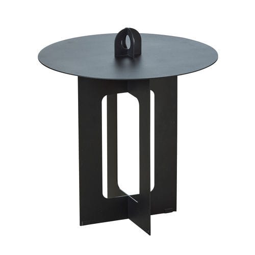 Tavolo d'appoggio contemporaneo - TAPPATO - pieperconcept - in acciaio / con supporto in metallo / rotondo