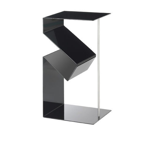 Tavolo d'appoggio contemporaneo - LOBBY - pieperconcept - in acciaio inossidabile / in acciaio con rivestimento a polvere / con supporto in acciaio