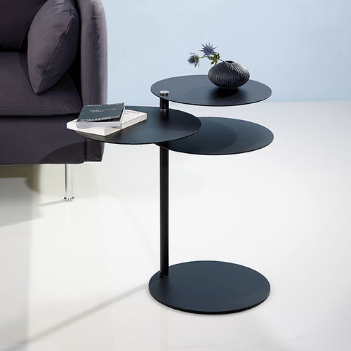 Tavolo d'appoggio contemporaneo - MOLINO - pieperconcept - in acciaio con rivestimento a polvere / con supporto in acciaio / rotondo