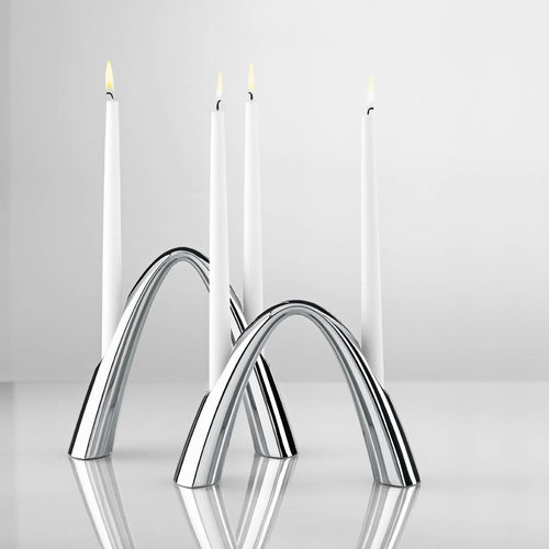 Portacandela in acciaio inossidabile lucido - TWILIGHT - STELTON