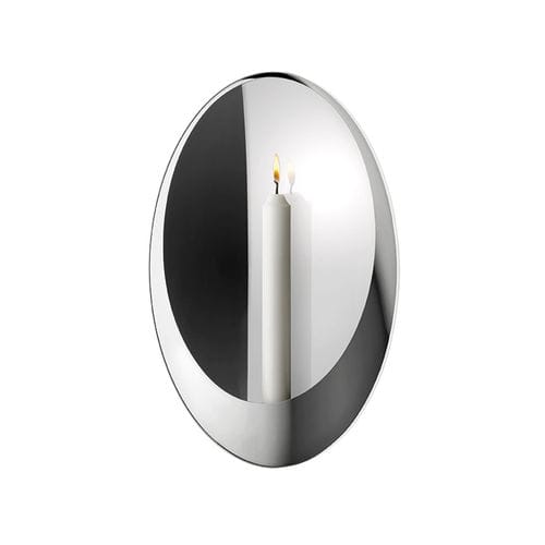 Portacandela in acciaio inossidabile lucido - AURA - STELTON
