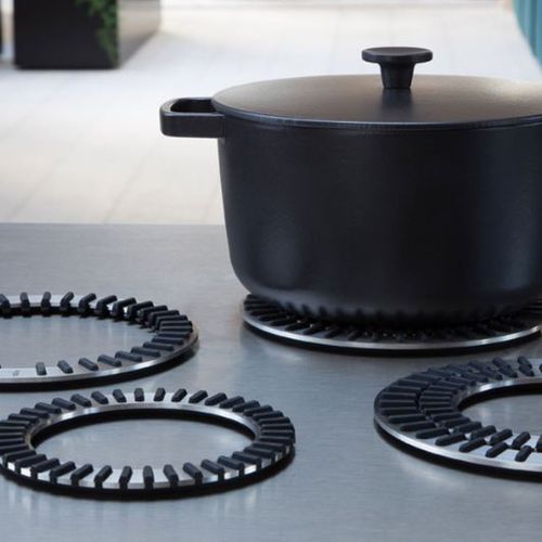 Sottopiatto in acciaio inossidabile - VIPP268 TRIVIT - VIPP - in silicone / rotondo