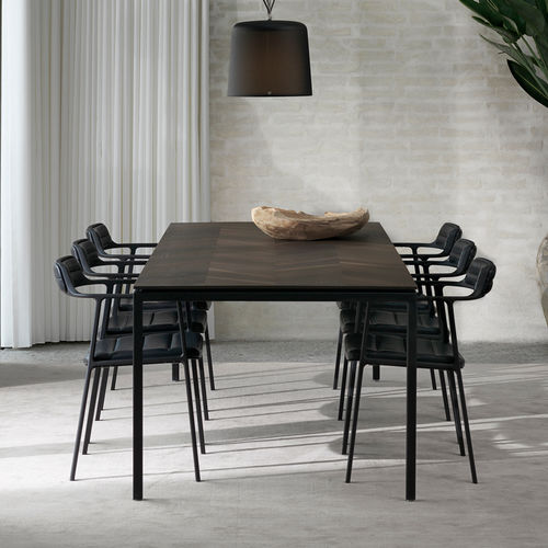 Tavolo contemporaneo - VIPP972 LARGE - VIPP - in legno / in acciaio inossidabile / in acciaio con rivestimento a polvere