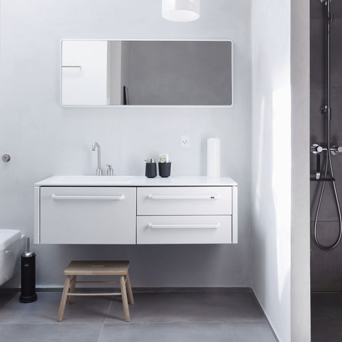Mobile lavabo sospeso - VIPP982 - VIPP - in Corian® / in alluminio / in acciaio inossidabile