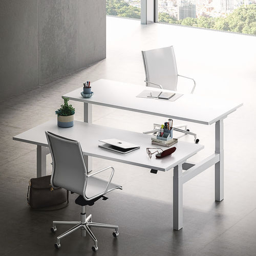 Tavolo da lavoro contemporaneo - SISTEMA28 LIFT-UP - Fantoni - in MDF / rettangolare / per ufficio