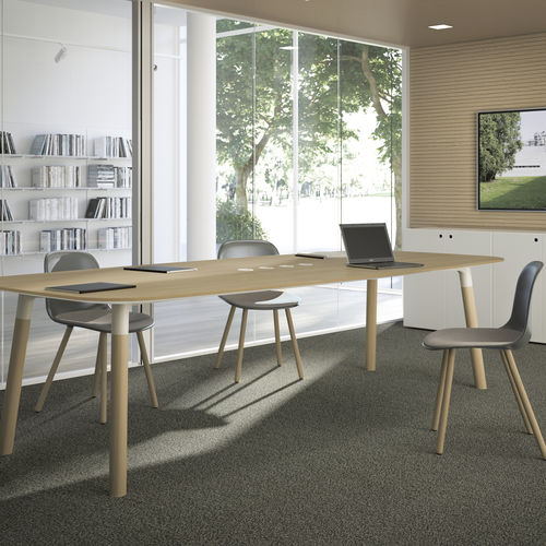 Tavolo da riunione contemporaneo - WOODS - Fantoni - in rovere / in faggio / rettangolare