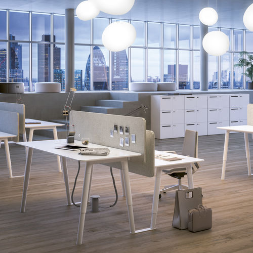 Tavolo da lavoro contemporaneo - WOODS - Fantoni - in rovere / in faggio / rettangolare