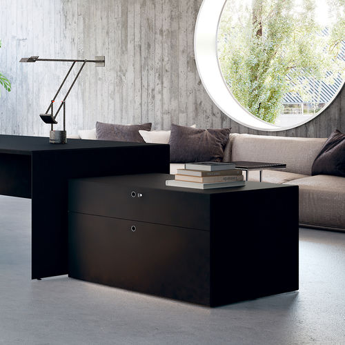Armadio classificatore basso - QUARANTA5 - Fantoni - in laminato / in legno / con sportello battente