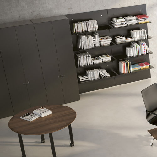 Libreria modulare - MÈTA - Fantoni - a muro / contemporanea / contract