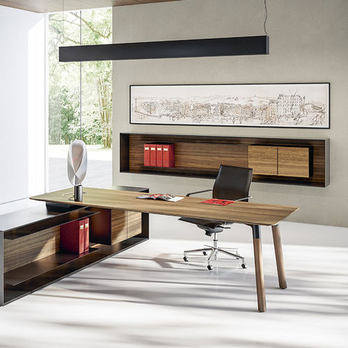 Armadio classificatore da parete - OUTLINE - Fantoni - in noce / in Fenix NTM / con cassetti