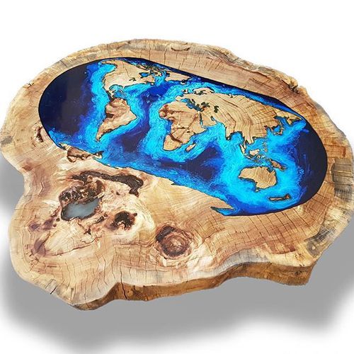 Tavolino basso contemporaneo - TERRA - ANTICO TRENTINO DI LUCIO SRL - in legno / in resina / per uso residenziale