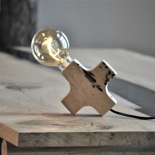 Lampada portatile - BRICCOLA  - ANTICO TRENTINO DI LUCIO SRL - in legno / contemporanea / con cavo
