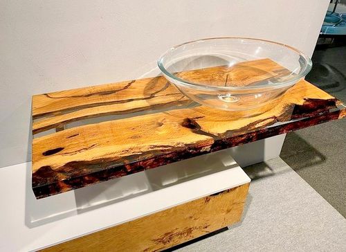 Piano lavabo in legno - WASHBASIN - ANTICO TRENTINO DI LUCIO SRL - su misura