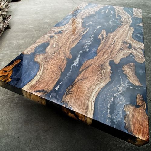 Tavolo design originale - IMPERITURO - ANTICO TRENTINO DI LUCIO SRL - in legno / in marmo / in resina