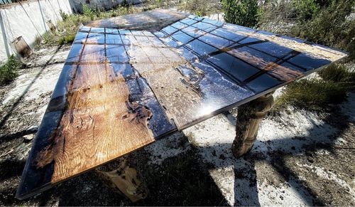 Tavolo design originale - LAGUNA - ANTICO TRENTINO DI LUCIO SRL - in legno / in marmo / in resina