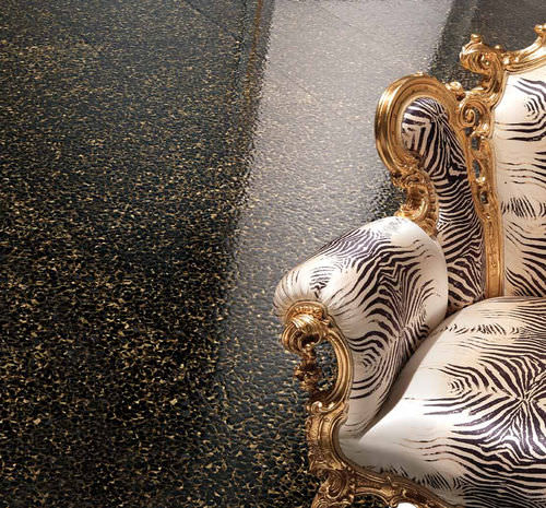 Piastrella in marmo - BLACK HEART : NERO/ORO - Effepimarmi - in resina / metallizzato / da interno