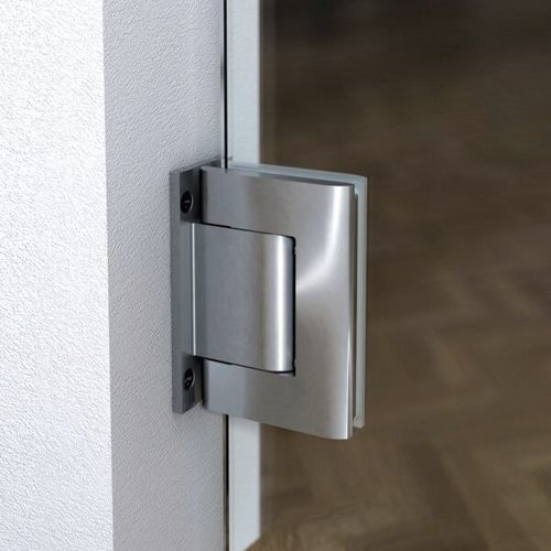 Cerniera per porta a vetri - Biloba - Colcom - in alluminio / con sistema autochiudente / idraulica