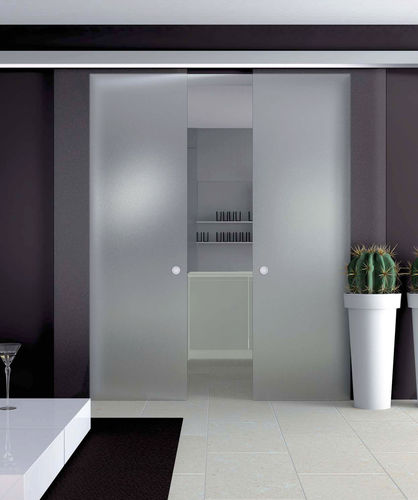 Sistema scorrevole per porta - EASY V-1000 EASY 80 V-1100  - METALGLAS - per porta in vetro