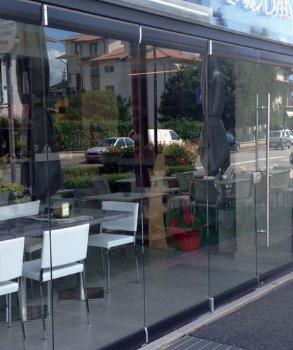 Parete pieghevole - PA-560 CENTRAL DO-IT-YOURSELF - METALGLAS - a vetrina / professionale / trasparente