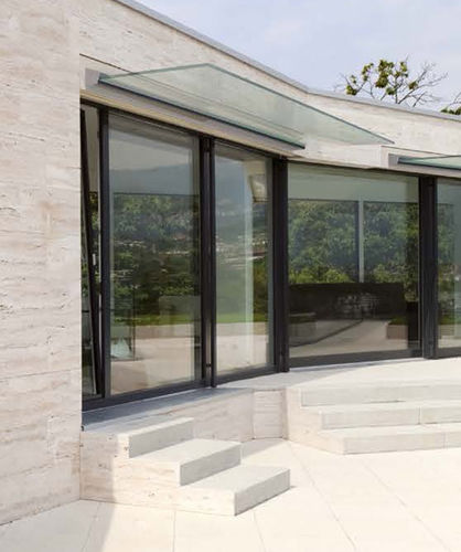 Pensilina da ingresso - MAXIMA B-4040 - METALGLAS - in metallo / in vetro / piatta