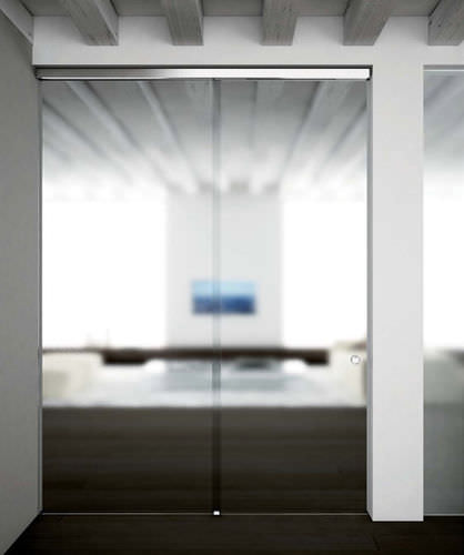 Sistema scorrevole per porta - EVOLUTION MINI SOFT-CLOSE V-5403  - METALGLAS - per porta in vetro