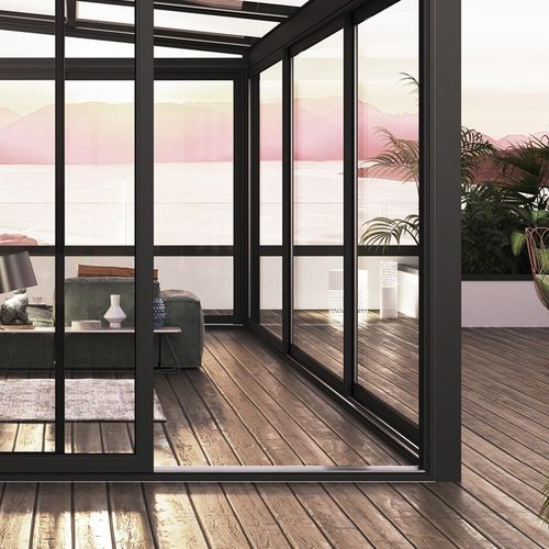 Vetrata scorrevole - S.70 - Sunroom S.p.A. - in alluminio / con struttura in alluminio / a doppi vetri