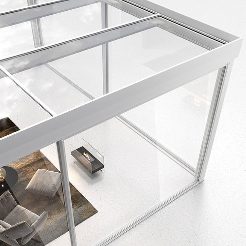 Pergola autoportante - PURO TT - Sunroom S.p.A. - addossata / in alluminio / in vetro