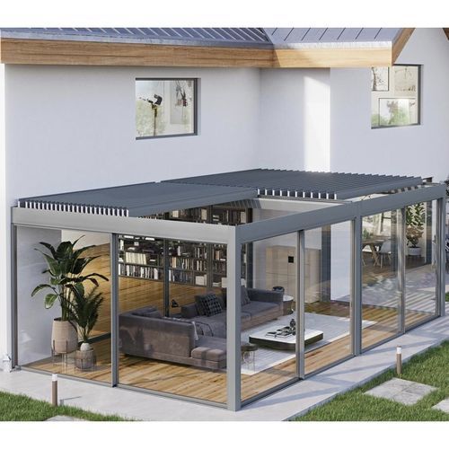 Pergola bioclimatica - OSKURA UNICA - Sunroom S.p.A. - autoportante / in alluminio estruso / a lamelle orientabili