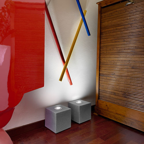 Lampada da pavimento - BLOCK ROCK - SLIDE - in polietilene / contemporanea / con cavo
