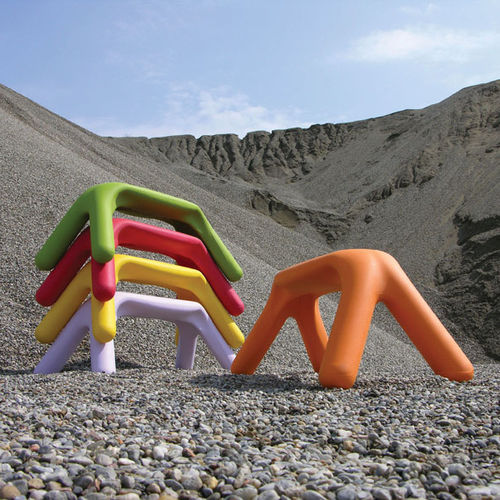 Panca da giardino design originale - ATLAS - SLIDE - in polietilene / da interno