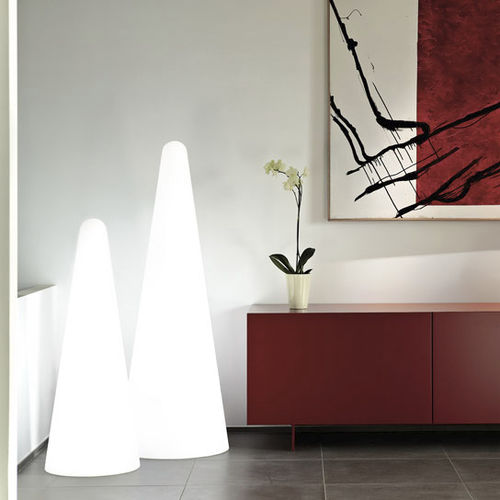 Colonna luminosa contemporanea - CONO  - SLIDE - in polietilene / a lampada fluorescente / da interno