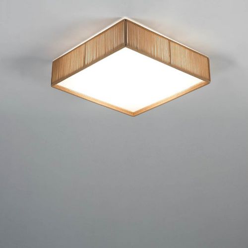 Plafoniera contemporanea - BASS - Ole! Lighting - quadrata / in PMMA / in corda