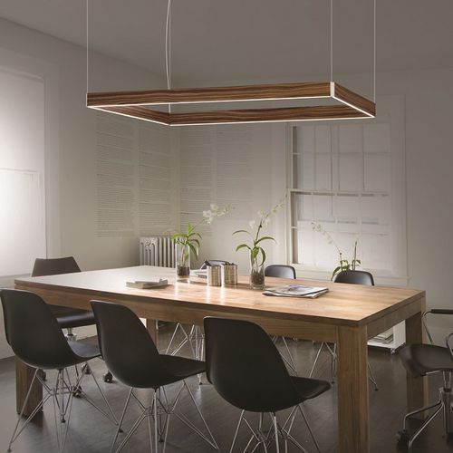 Lampada a sospensione - MANOLO - Ole! Lighting - in alluminio / in legno / in acrilico