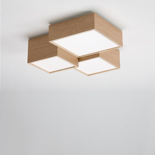 Plafoniera design originale - KUBE  - Ole! Lighting - quadrata / in metallo / in PMMA