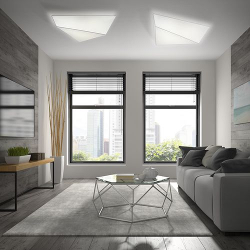 Plafoniera contemporanea - TANA - Ole! Lighting - triangolare / in tela / LED