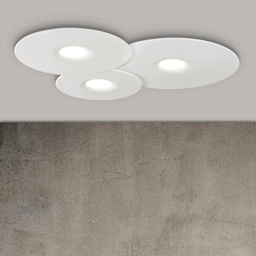 Plafoniera design minimalista - FLIPPO - Ole! Lighting - rotonda / in alluminio / in acrilico