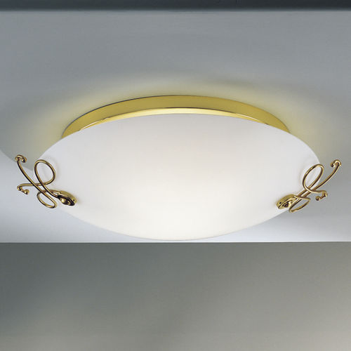 Plafoniera classica - PAVILLON - Prearo Collezioni Luce - rotonda / in vetro / in metallo