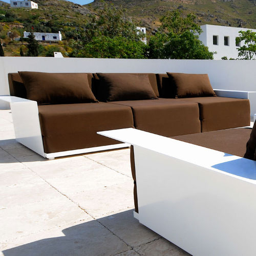 Divano modulare - RADIUS DESIGN - contemporaneo / da giardino / in tessuto acrilico