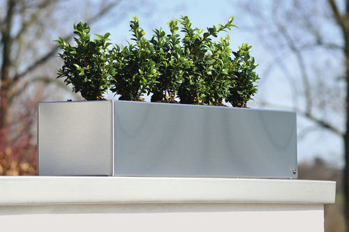 Fioriera in acciaio inossidabile - RADIUS DESIGN - rettangolare / contemporanea / da esterno