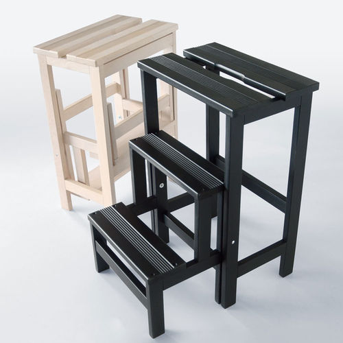 Sgabello contemporaneo - STOOL LADDER - RADIUS DESIGN - in faggio / pieghevole / scaletta