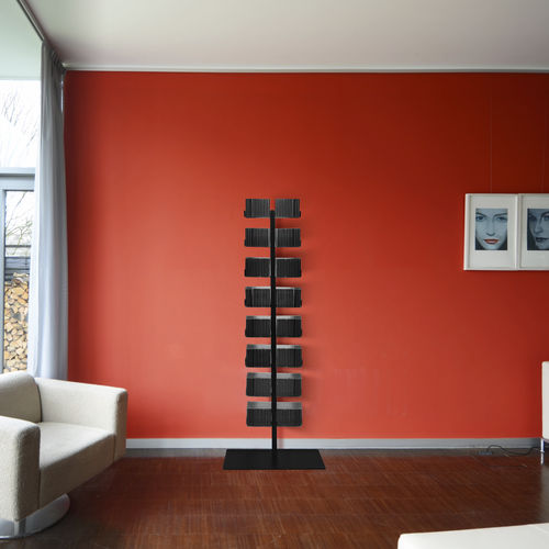 Scaffale contemporaneo - CD-BAUM 1 BIG - RADIUS DESIGN - in acciaio con rivestimento a polvere / per CD / per DVD