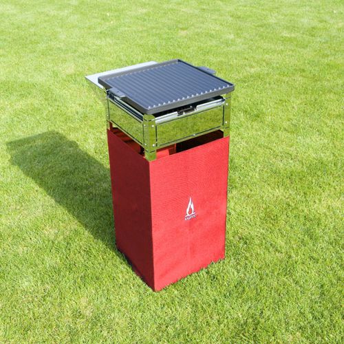Barbecue a gas - BLITZGRILL - RADIUS DESIGN - da terra / in acciaio inossidabile / in ghisa